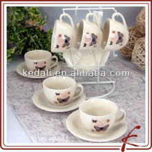 design ceramic coffee mug with iron stand